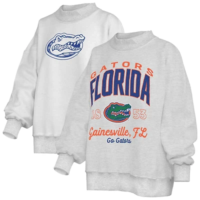 Women's Pressbox  Heather Gray Florida Gators Reversible Sweatshirt