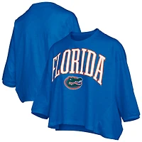Women's Pressbox  Royal Florida Gators Midi Arch Over Logo Oversized T-Shirt