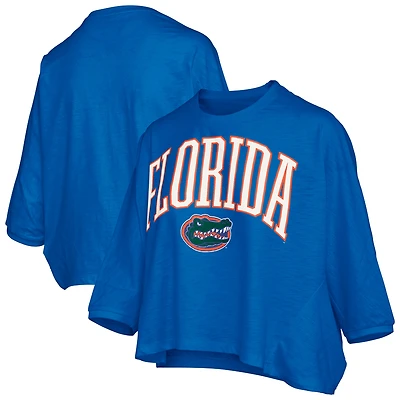 Women's Pressbox  Royal Florida Gators Midi Arch Over Logo Oversized T-Shirt