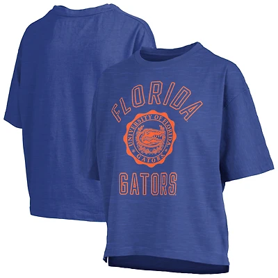 Women's Pressbox Royal Florida Gators Motley Crew Bishop Waist Length Oversized Slub T-Shirt