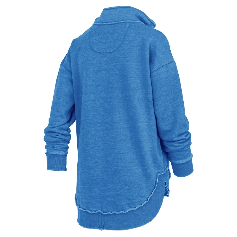 Sweat-shirt zippé quart de tour Pressbox Royal Florida Gators Northfork Sojourn Poncho pour femme