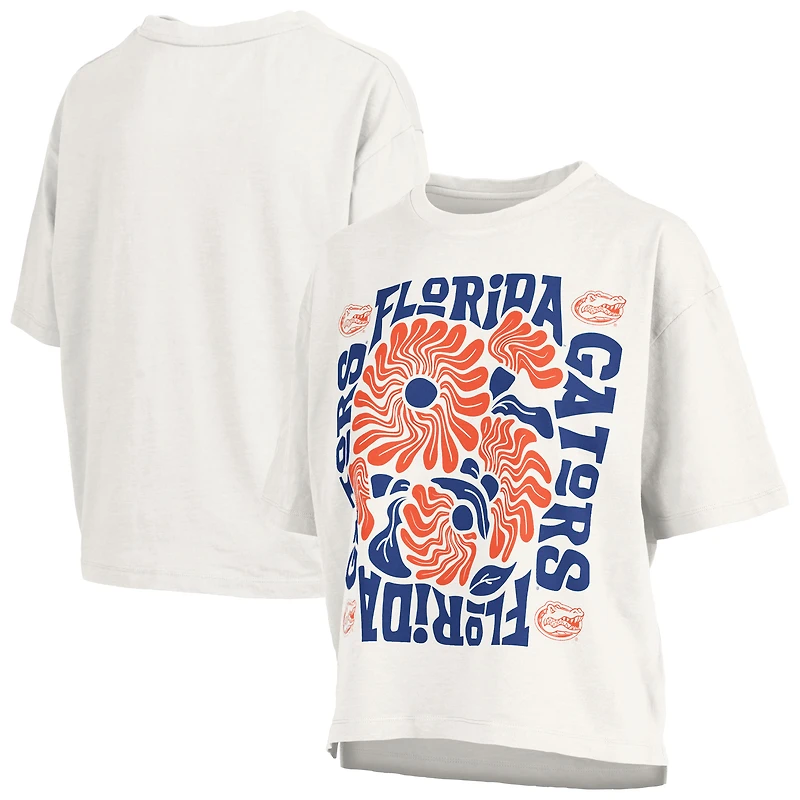 Women's Pressbox  White Florida Gators Elena Oversized Slub T-Shirt