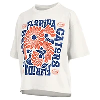 T-shirt oversize en flammé blanc Pressbox Florida Gators Elena pour femme