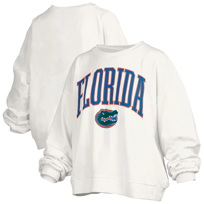 Women's Pressbox White Florida Gators Plus Nelson Janise Sweatshirt