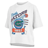 Women's Pressbox White Florida Gators Rock & Roll Slub T-Shirt