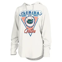 Women's Pressbox White Florida Gators San Bruno Hoodie Long Sleeve T-Shirt