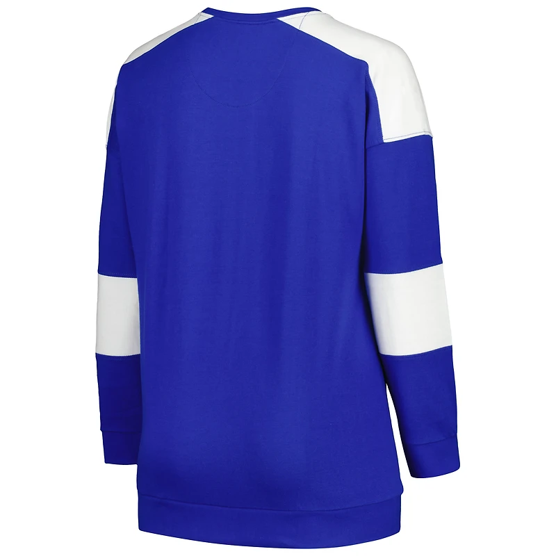 Sweat-shirt à rayures pour femme Profile Royal Florida Gators de grande taille