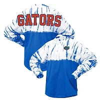 Women's Royal Florida Gators Tie-Dye Long Sleeve Jersey T-Shirt