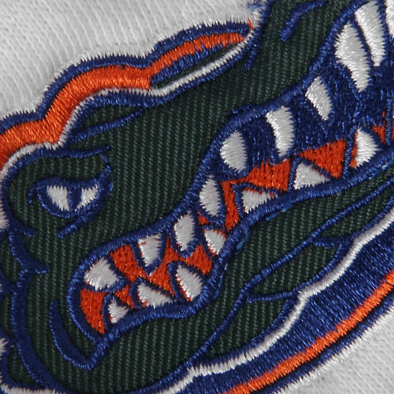 Women's Stadium Athletic White Florida Gators Arched Name Full-Zip Hoodie