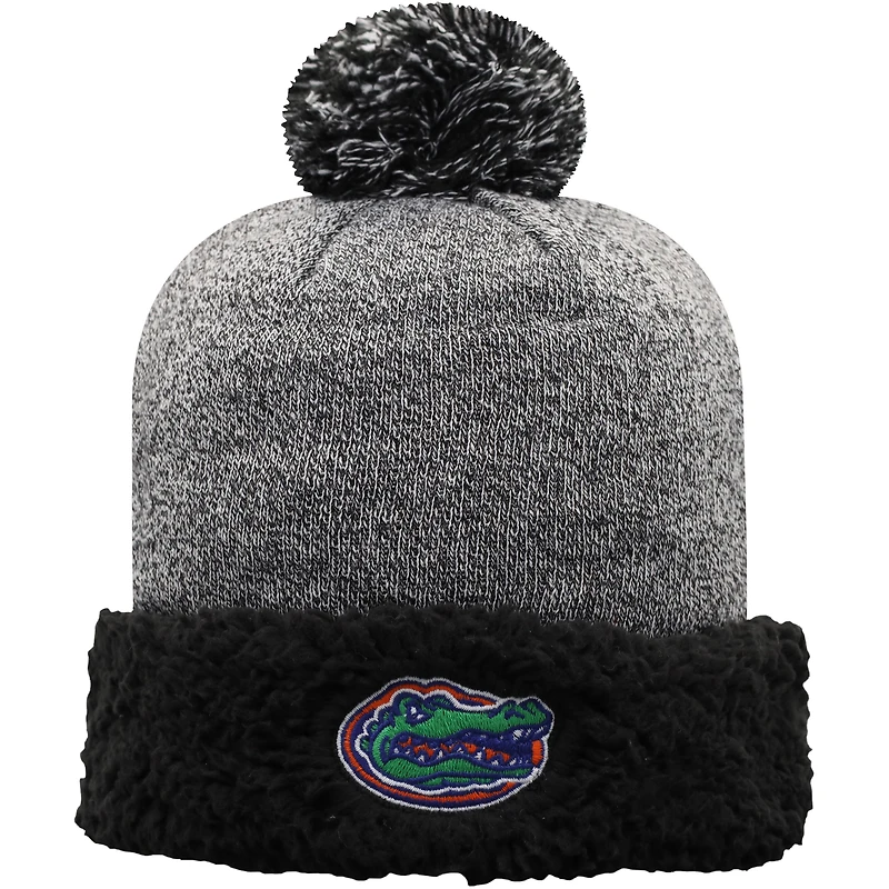 Bonnet en tricot à revers pour femmes Top of the World noir des Florida Gators avec pompon