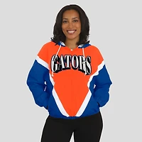 Women's WEAR by Erin Andrews Orange/Royal Florida Gators Colorblock Full-Zip Hoodie Windbreaker Jacket