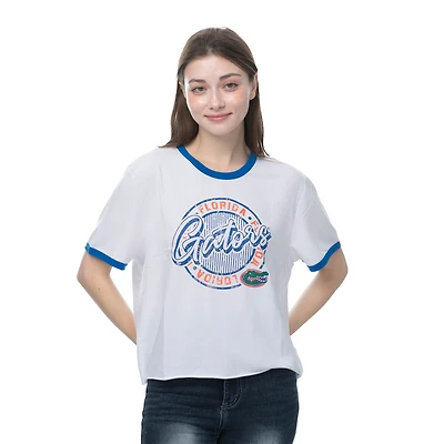 T-shirt rétro ZooZatz blanc Florida Gators pour femmes
