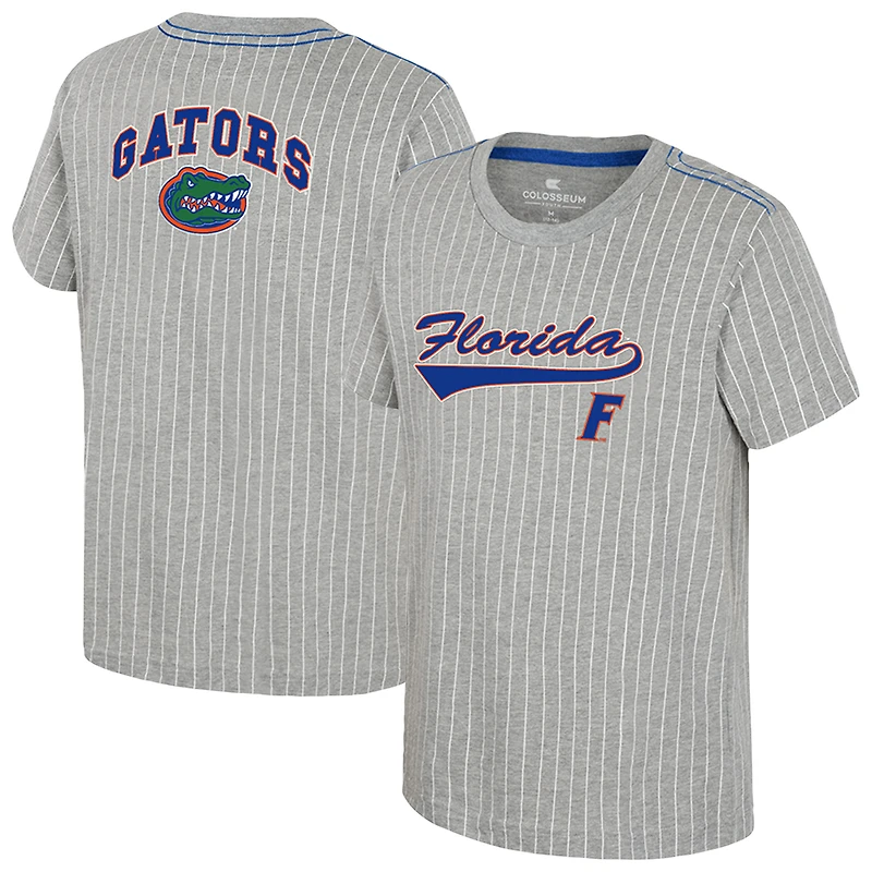 Youth Colosseum Heather Gray Florida Gators Airball Baseball T-Shirt