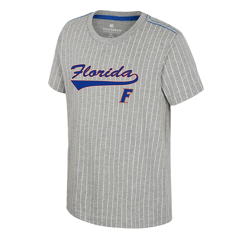 Youth Colosseum Heather Gray Florida Gators Airball Baseball T-Shirt