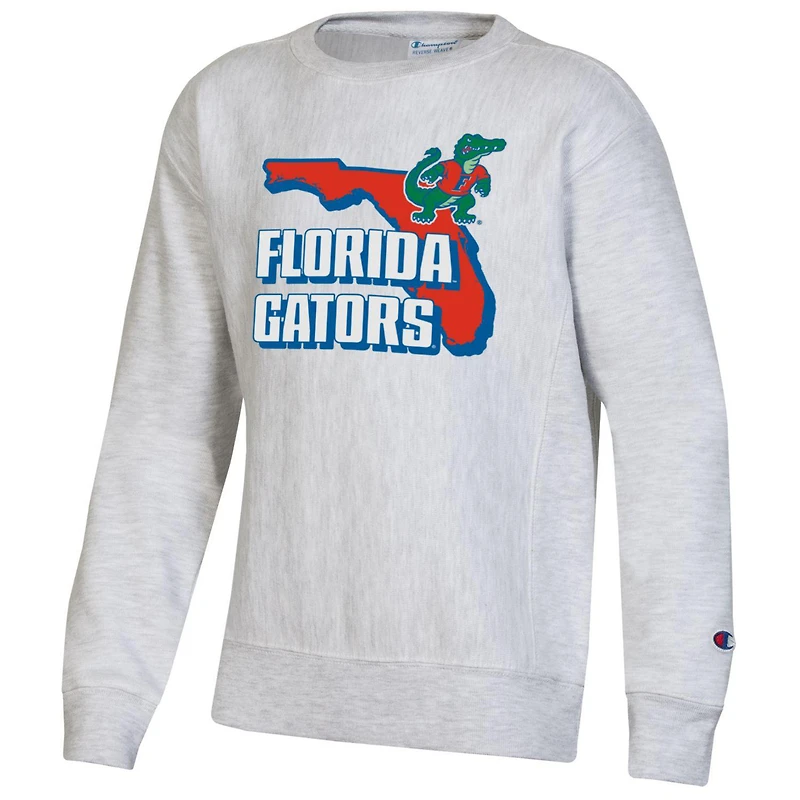 Chandail à enfiler tissage inversé Florida Gators Heather Grey Champion pour jeunes