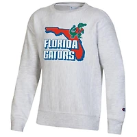 Chandail à enfiler tissage inversé Florida Gators Heather Grey Champion pour jeunes