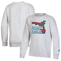 Youth Champion Heather Gray Florida Gators Reverse Weave Pullover Sweatshirt