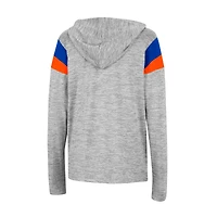 Youth Colosseum Heather Gray Florida Gators Tartookas Long Sleeve Hoodie T-Shirt