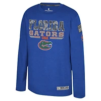 Youth Colosseum Heather Royal Florida Gators OHT Military Appreciation Oorah Long Sleeve T-Shirt