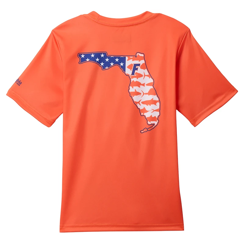Youth Columbia Orange Florida Gators Terminal Tackle Omni-Shade T-Shirt