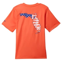 Youth Columbia Orange Florida Gators Terminal Tackle Omni-Shade T-Shirt