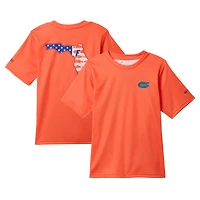 Youth Columbia Orange Florida Gators Terminal Tackle Omni-Shade T-Shirt