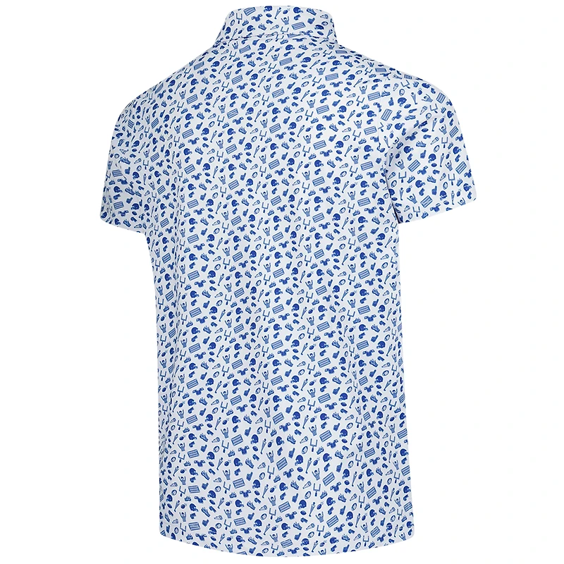 Youth Garb Royal Florida Gators Tom Allover Print Performance Polo