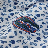 Youth Garb Royal Florida Gators Tom Allover Print Performance Polo