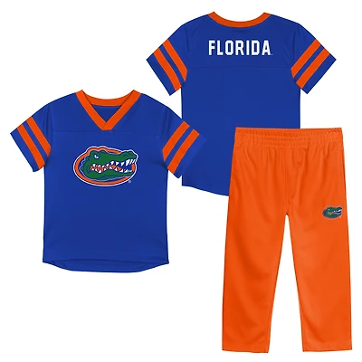 Ensemble haut et pantalon à col en V manches longues Youth Outerstuff Royal Florida Gators Red Zone