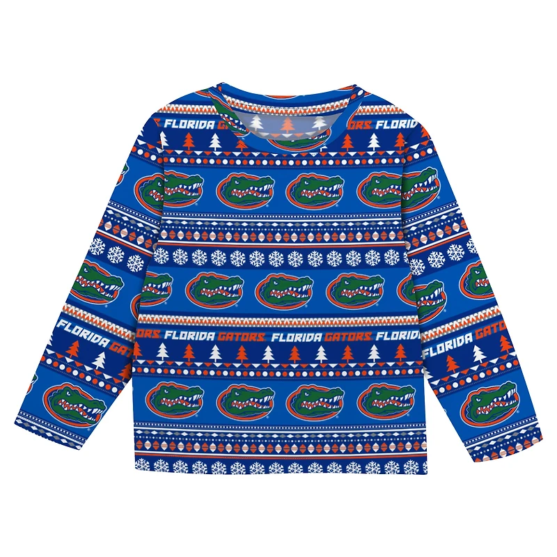 Youth Outerstuff  Royal Florida Gators Ugly Sweater Pajama Set