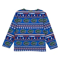 Youth Outerstuff  Royal Florida Gators Ugly Sweater Pajama Set