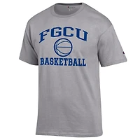Men's Champion  Gray Florida Gulf Coast Eagles Icon Logo Basketball Jersey T-Shirt