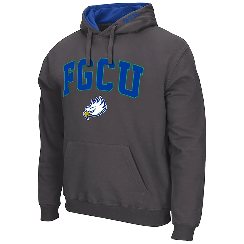 Sweat à capuche Colosseum Charcoal Florida Gulf Coast Eagles Arch & Logo 3.0 pour hommes