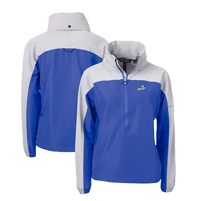Women's Cutter & Buck  Blue Florida Gulf Coast Eagles Charter Eco Recycled Half-Zip Anorak Jacket