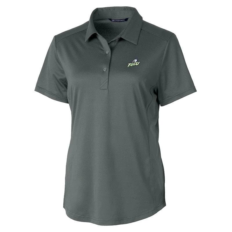Polo extensible texturé Prospect gris pour femme des Florida Gulf Coast Eagles de Cutter & Buck