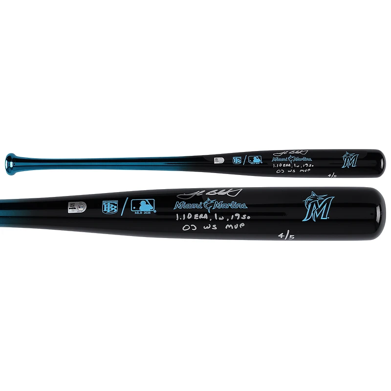 Josh Beckett Miami Marlins Autographed Big Time Bats Chrome Bat with Multiple Inscriptions