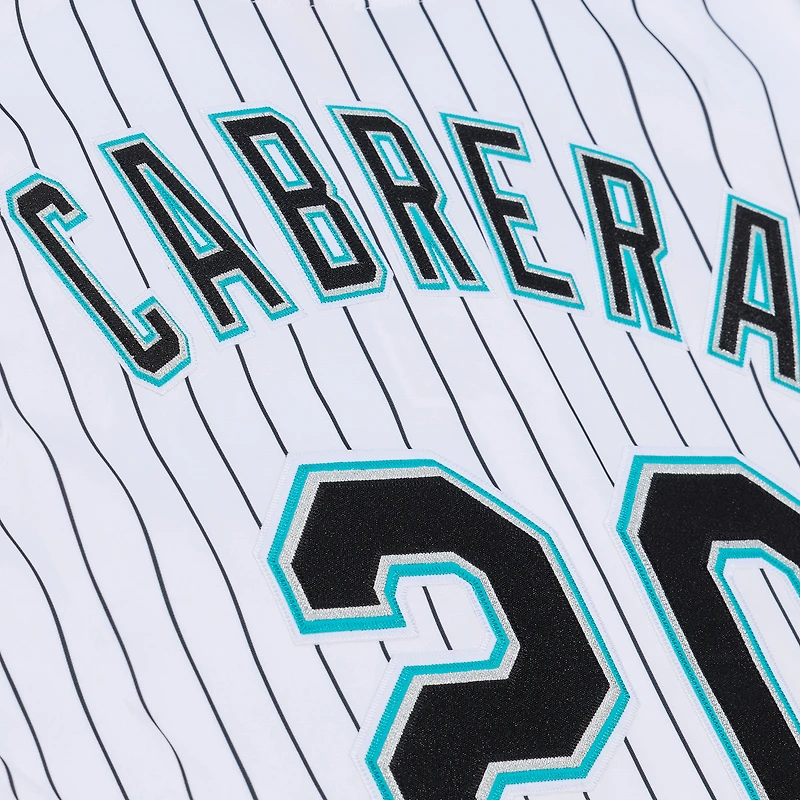 Men's Mitchell & Ness Miguel Cabrera White Florida Marlins 2003 Cooperstown Collection Authentic Jersey