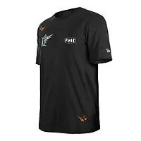 T-shirt noir pour homme de la collection Cooperstown des Florida Marlins New Era x Felt