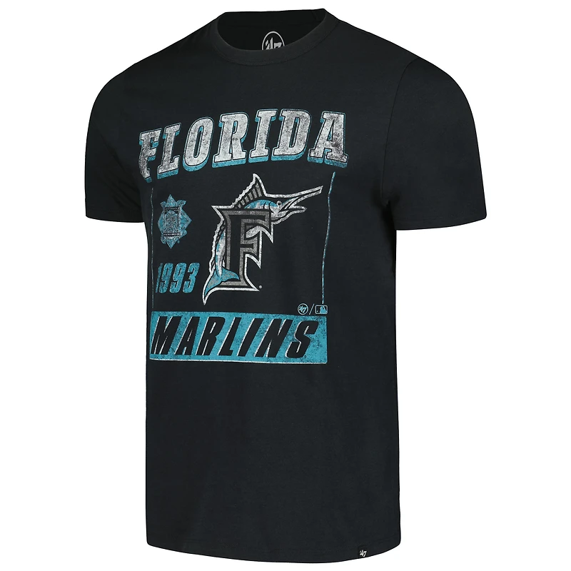 T-shirt noir '47 Miami Marlins Outlast Franklin pour hommes