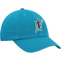 Casquette ajustable Clean Up de la collection Cooperstown des Marlins de la Floride '47 bleu sarcelle pour hommes
