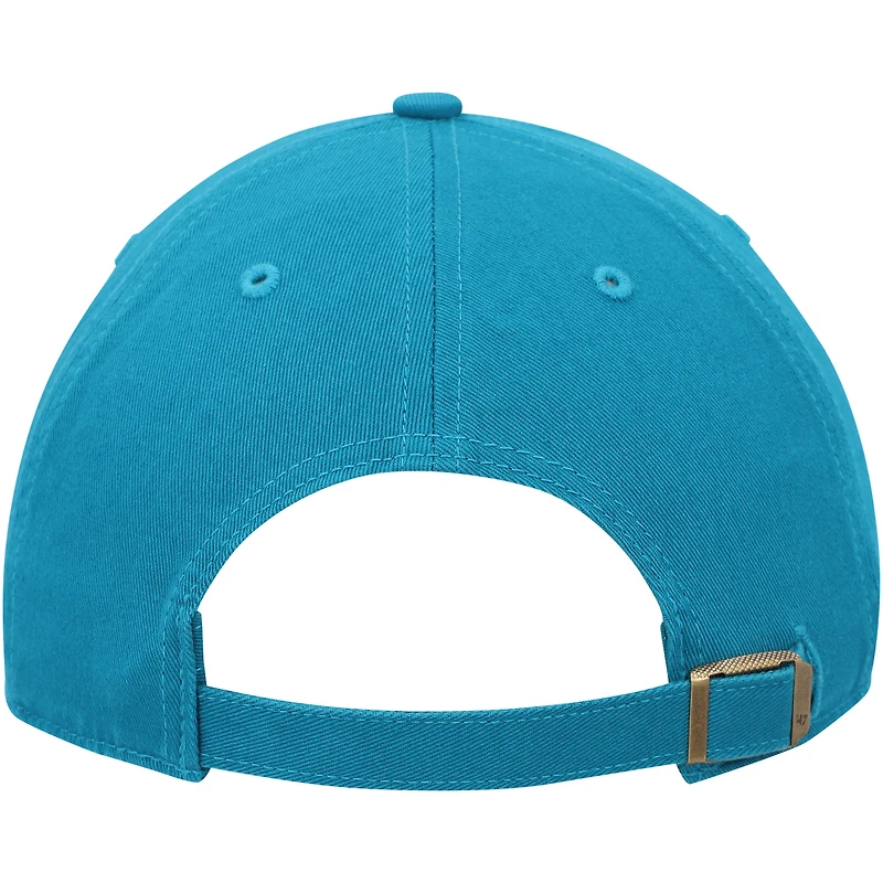 Casquette ajustable Clean Up de la collection Cooperstown des Marlins de la Floride '47 bleu sarcelle pour hommes