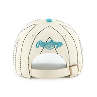 Men's '47 x Rawlings Natural/Teal Florida Marlins Pinstripe Clean Up Adjustable Hat