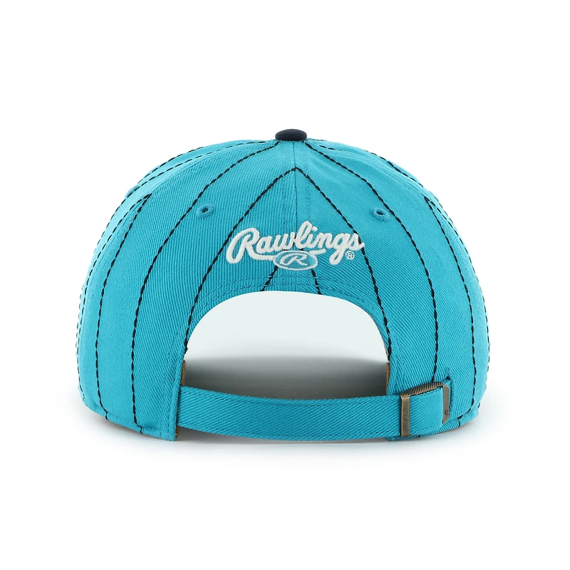 Men's '47 x Rawlings Teal/Black Florida Marlins Pinstripe Hitch Adjustable Hat