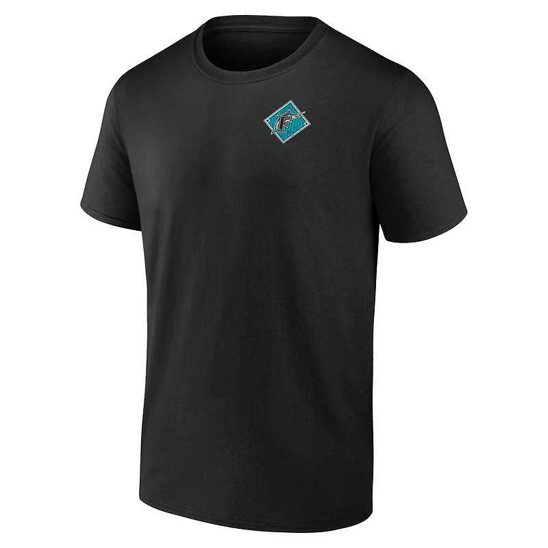 Men's  Black Florida Marlins Cooperstown Collection Field Play T-Shirt