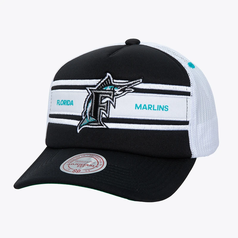 Casquette ajustable noire pour homme Florida Marlins Sideline Trucker
