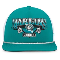 Men's Fanatics Teal/White Florida Marlins Cooperstown Collection Recall Snapback Hat