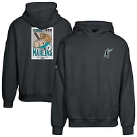 Sweat à capuche noir Florida Marlins Contact Pro Card pour homme de Levelwear