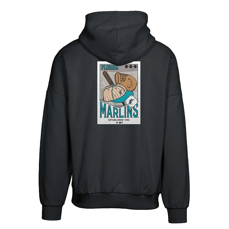 Sweat à capuche noir Florida Marlins Contact Pro Card pour homme de Levelwear