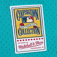 Men's Mitchell & Ness Andre Dawson Teal Florida Marlins Cooperstown Collection Mesh Batting Practice Button-Up Jersey