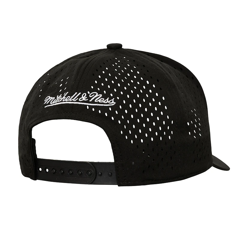 Men's Mitchell & Ness  Black Florida Marlins Cooperstown Collection Perfect Icon Pro Pinch Snapback Hat